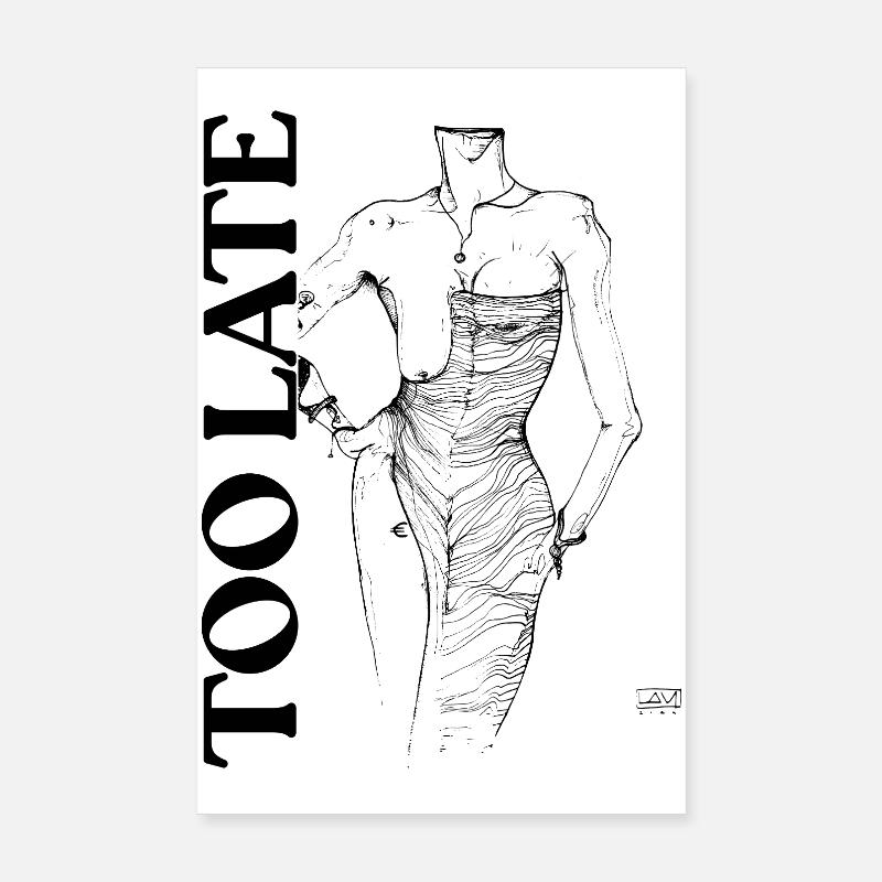 Zu spät Poster 20x30 cm