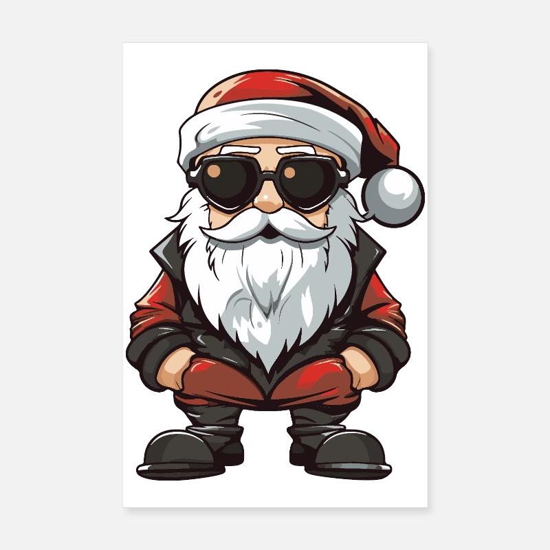 Weihnachtsmann Comic Santa Poster 20x30 cm