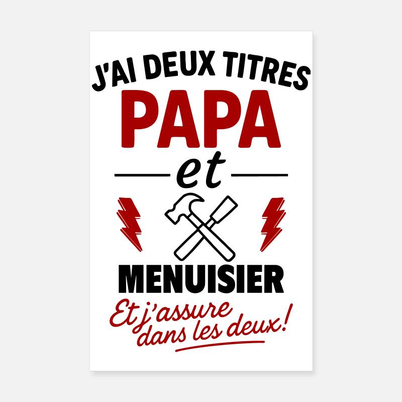 Papa Carpenter Vatertagsgeschenk Poster 20x30 cm