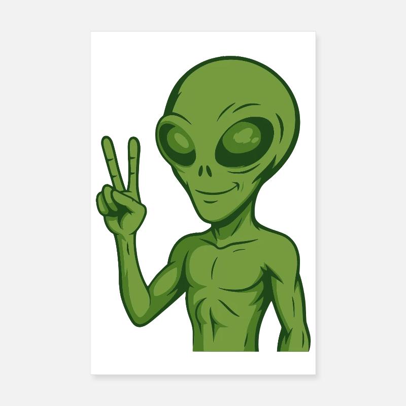Paix extraterrestre Paix Poster 20 x 30 cm