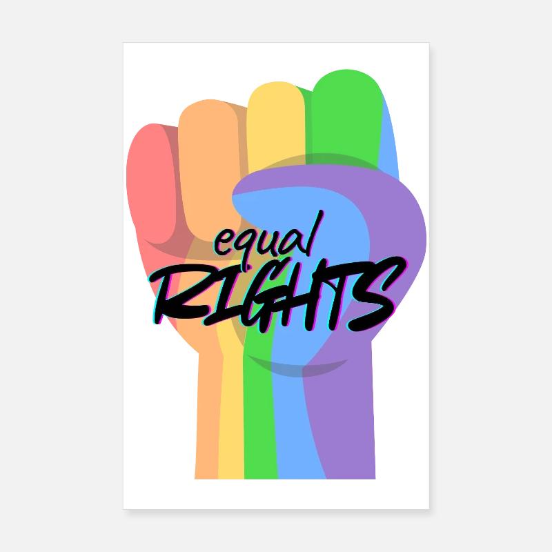 Regenbogenfaust Gleichberechtigung Poster 20x30 cm