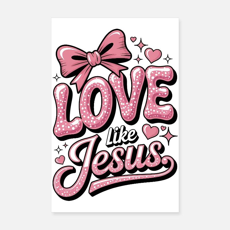 Aimez comme Jésus Poster 20 x 30 cm