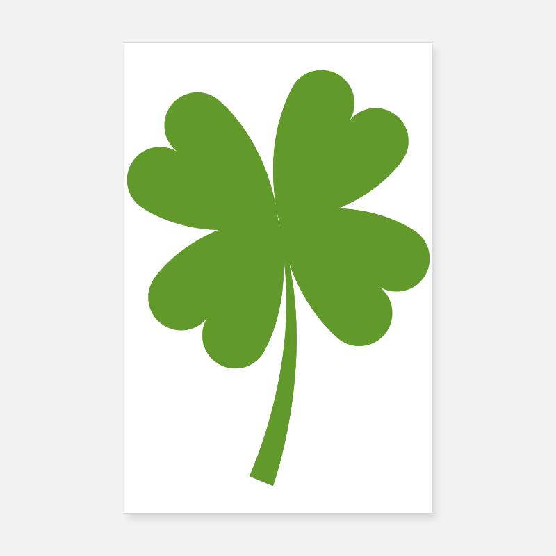 Massiver vierblättriger Klee Poster 20x30 cm