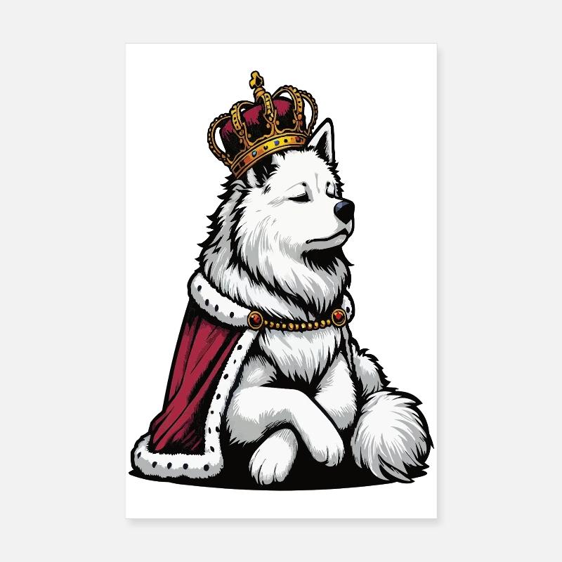 White Shepherd Shepherd Shepherd Dogs Poster 8" x 12" (20x30 cm)