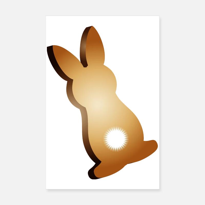 Osterhasen-Plätzchen mit Stummelschwänzchen Poster 20x30 cm