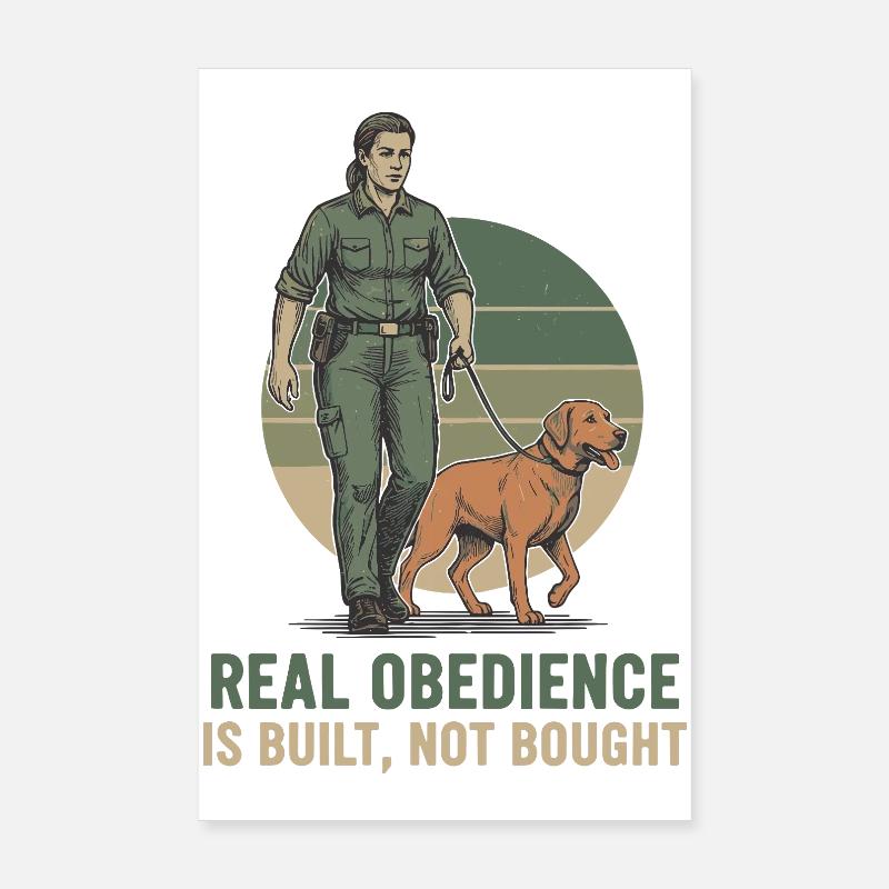 Hundetraining Obedience Statement Poster 20x30 cm