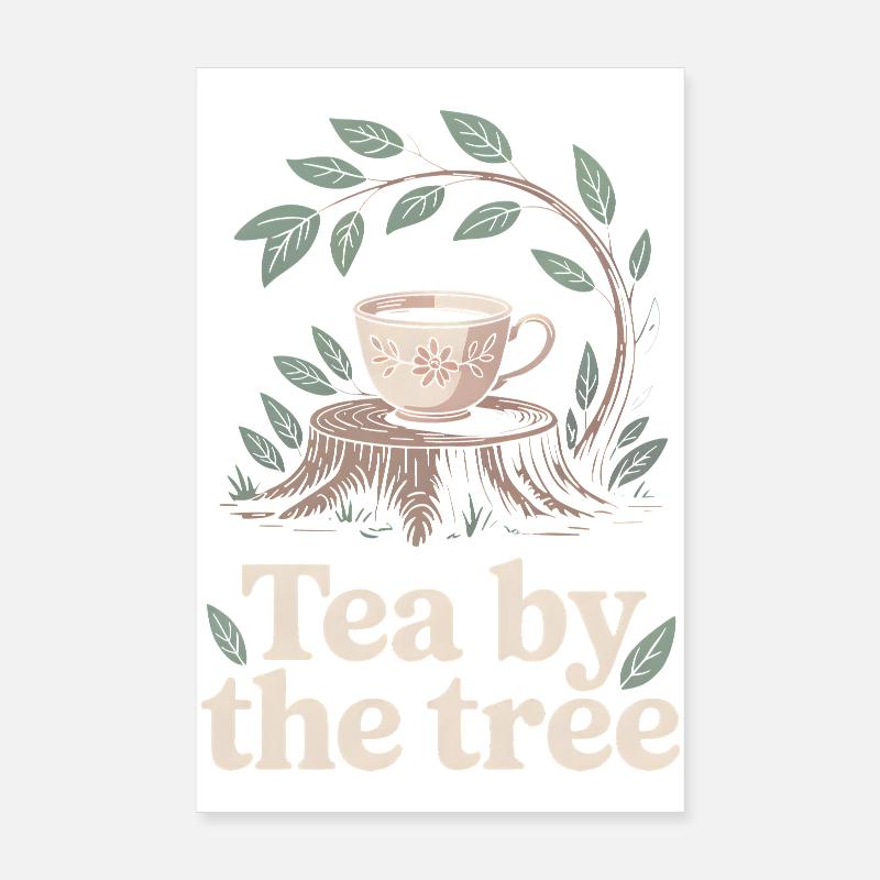 Tee unterm Baum | Wald, Ruhe, Natur Poster 20x30 cm