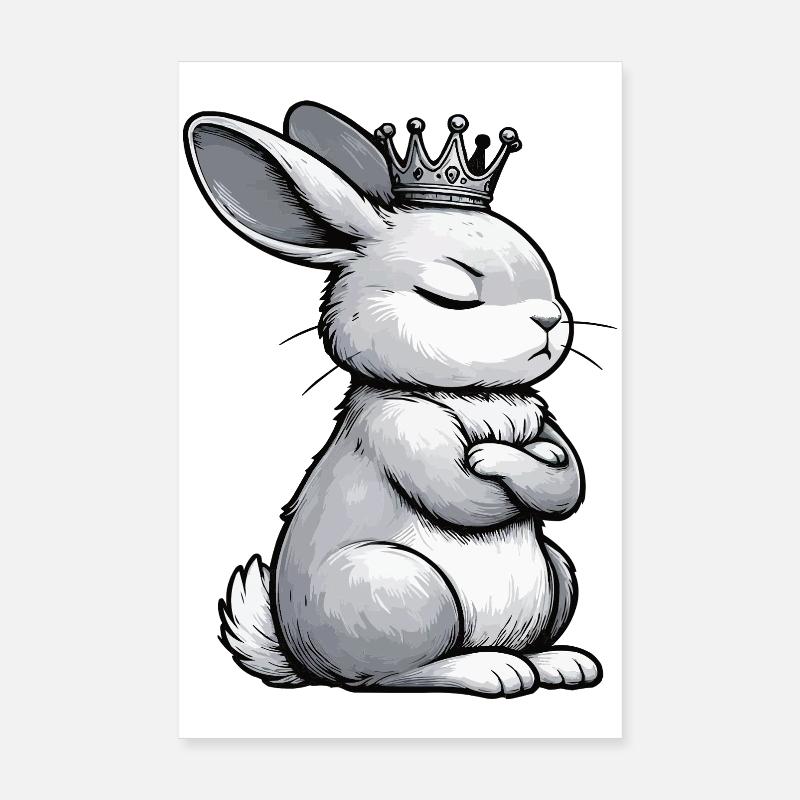 Rabbit Bunny Bunny Long Eared Thumper Ram Poster 8" x 12" (20x30 cm)