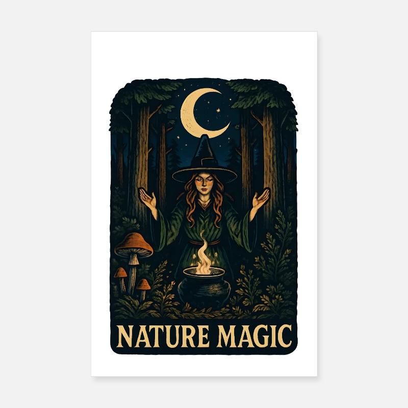 Magie de la Lune de la Forêt Poster 20 x 30 cm