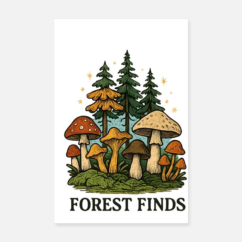 Waldfunds Pilz-Entdeckung Poster 20x30 cm