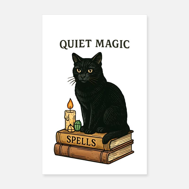 Quiet Magic: Cat Spells Poster 8" x 12" (20x30 cm)