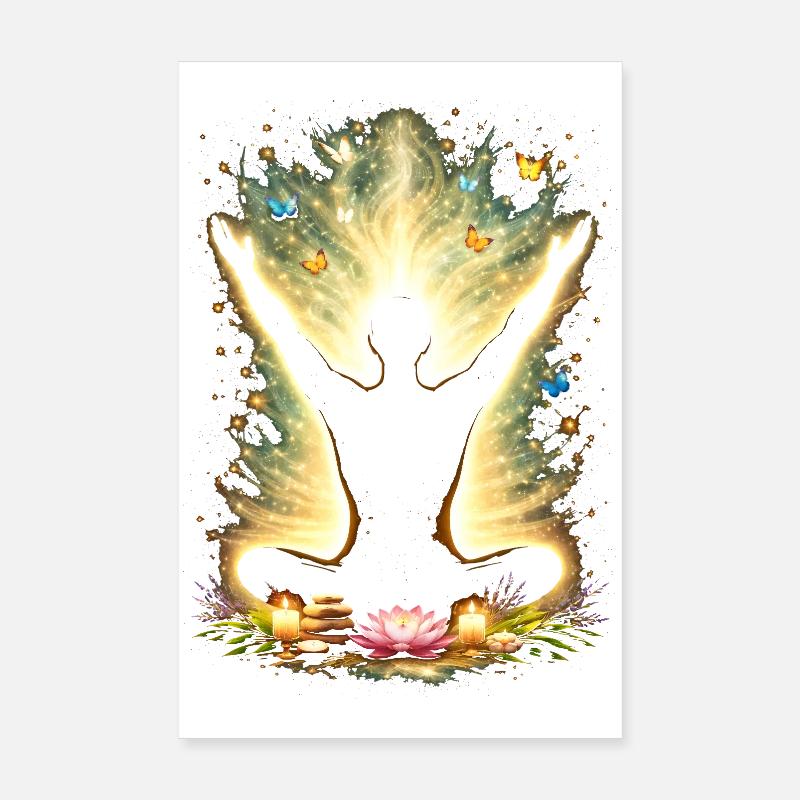 Méditation Conception de l’énergie de pleine conscience Poster 20 x 30 cm