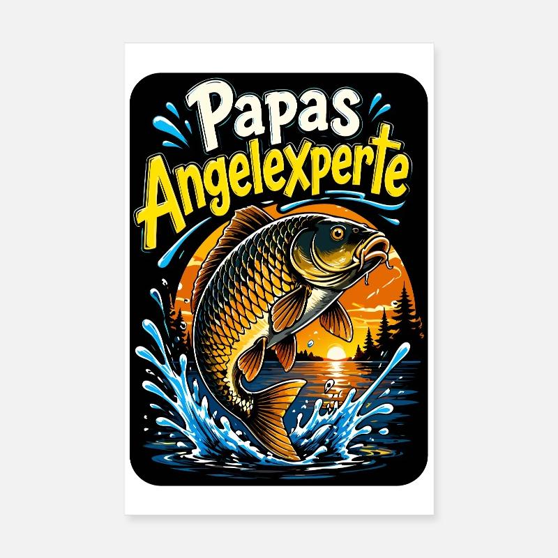 L’expert en pêche de papa Poster 20 x 30 cm