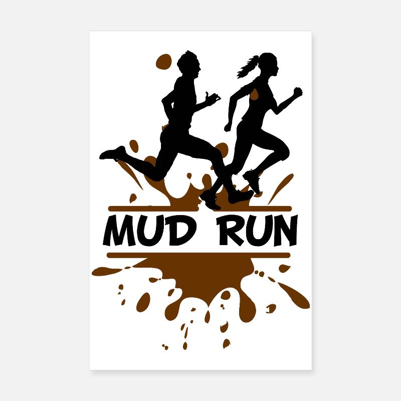 Mud Run Duo – Modder Runners Poster 20x30 cm