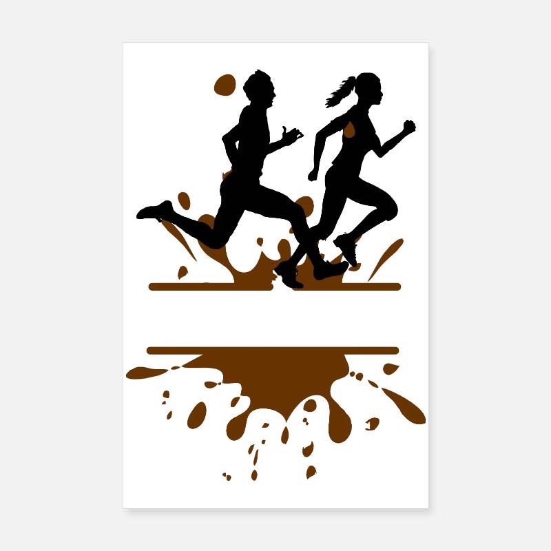 Mud Run Challenge – Mann & Frau Schlamm Poster 20x30 cm