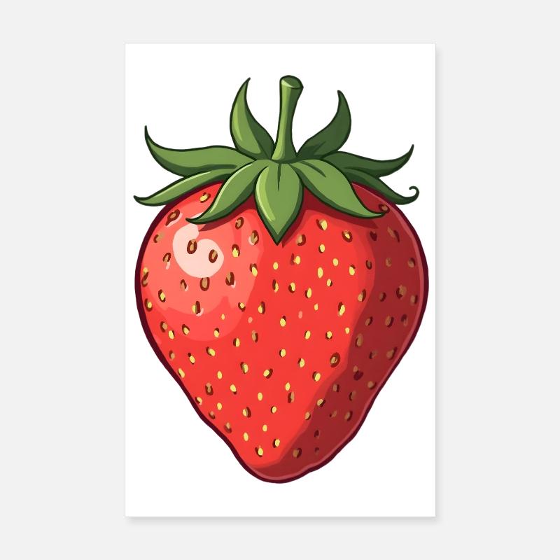 Erdbeere Poster 20x30 cm