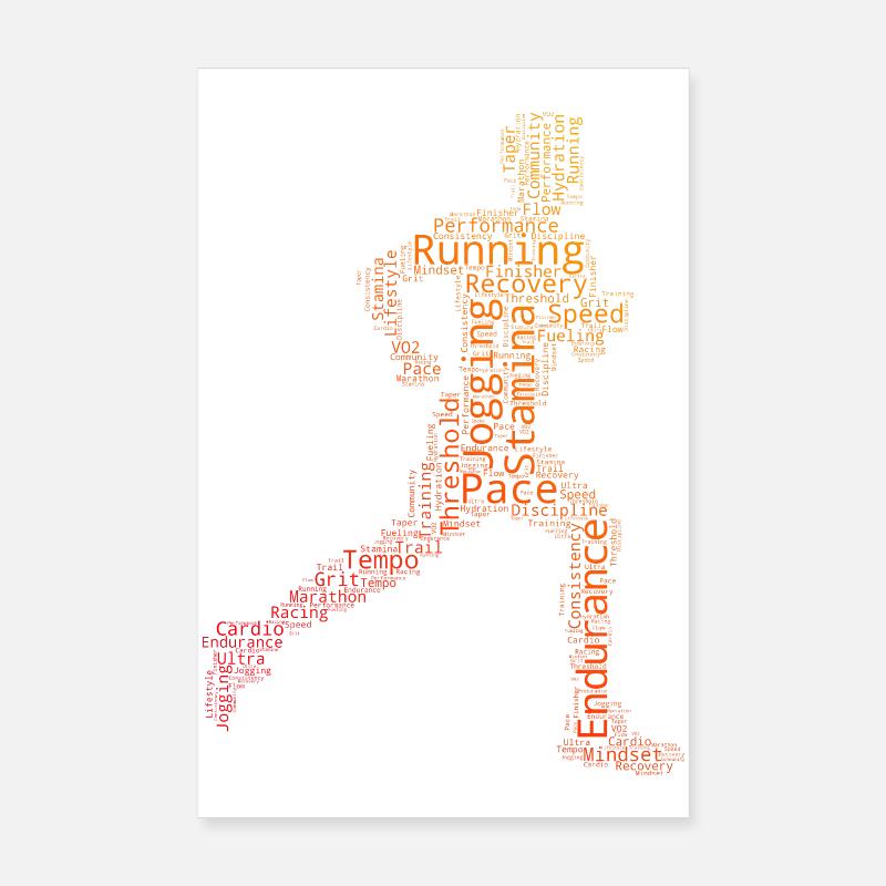 Geschenkidee für einen Running mit Running Poster 20x30 cm
