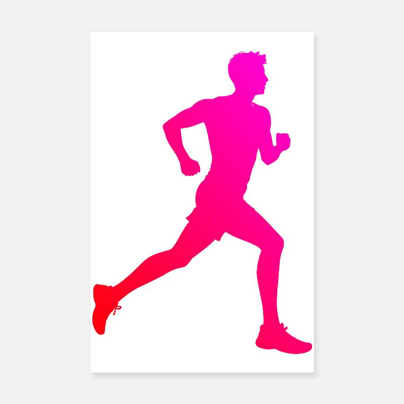 Gift idea for a running with running Poster 8" x 12" (20x30 cm)