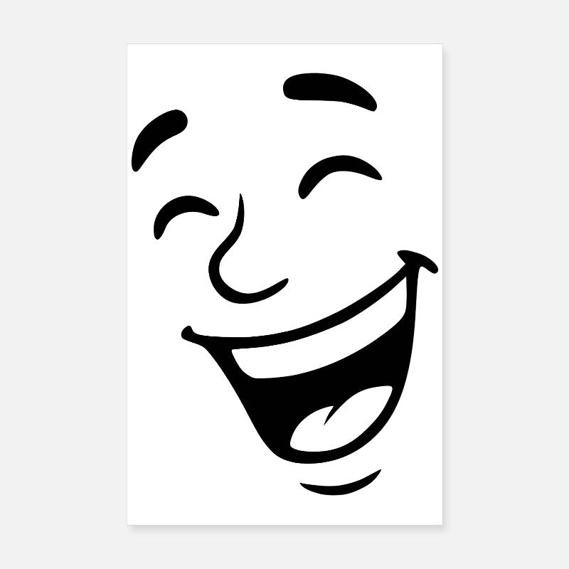 Lachendes Gesicht Poster 20x30 cm