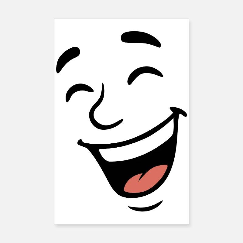 Rire au visage Poster 20 x 30 cm
