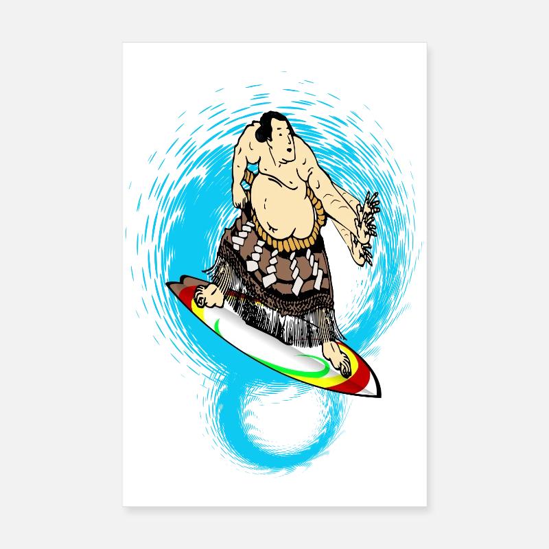 Sumo Surfer Poster 20x30 cm
