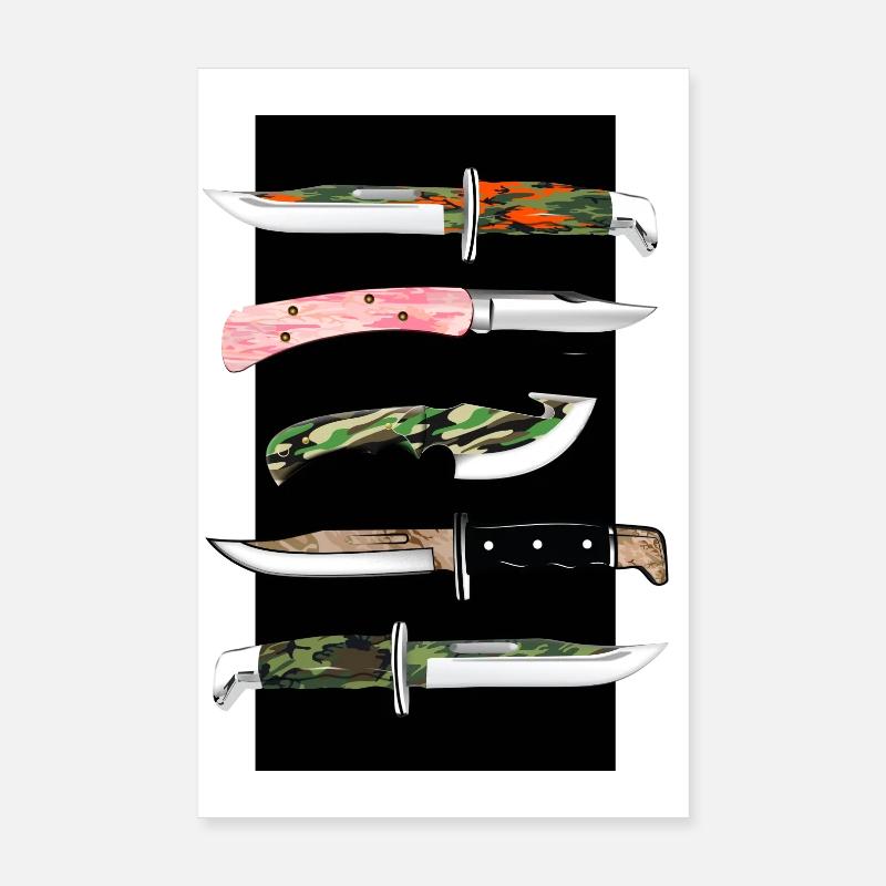 Couteau camouflage Poster 20 x 30 cm