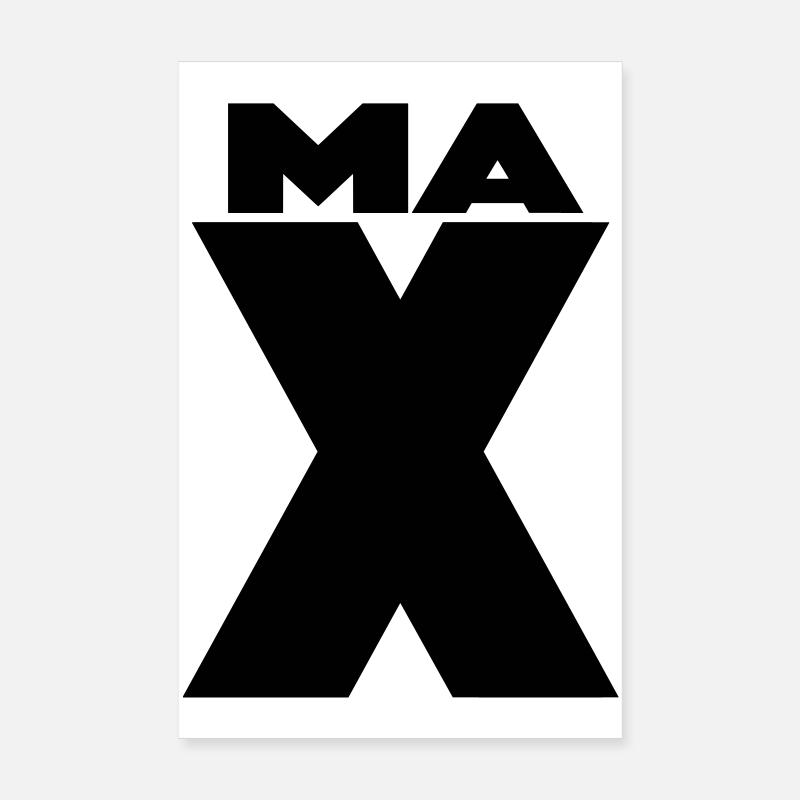 Max X – Minimal Name Design Poster 20x30 cm