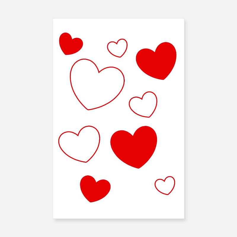Cadeau Saint-Valentin Saint-Valentin - Poster 20 x 30 cm - blanc