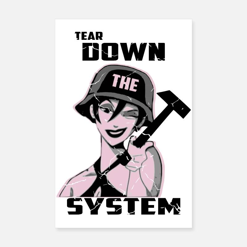 Zerstören Sie das System Poster 20x30 cm