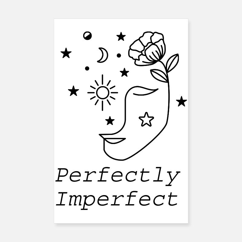 Parfaitement imparfait - Poster 20 x 30 cm - blanc