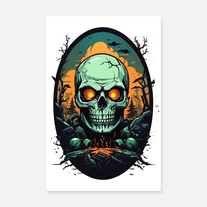 Crâne Poster 20 x 30 cm