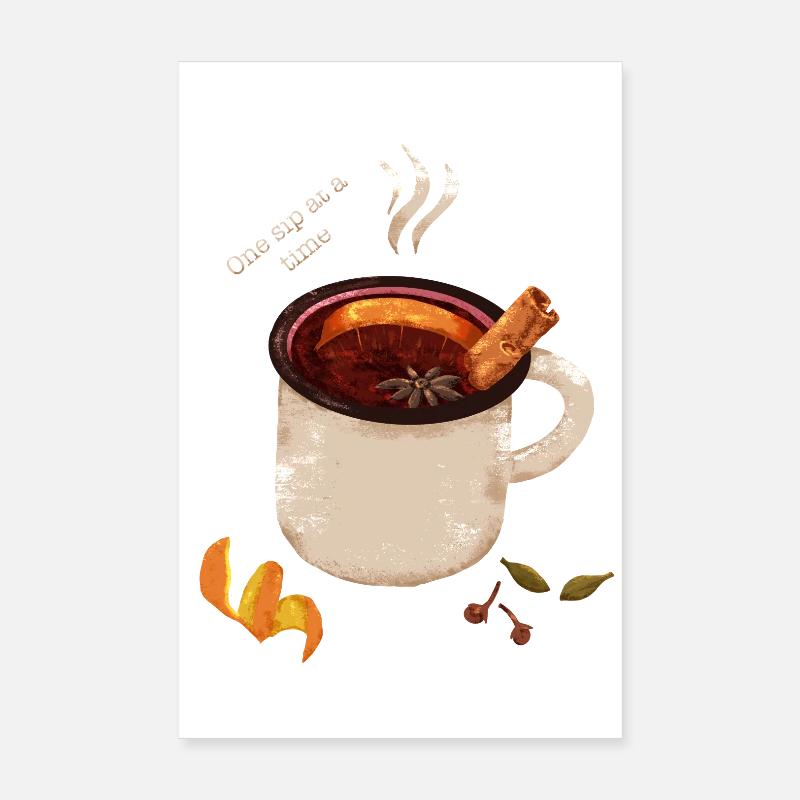 Vin chaud épicé. Vin chaud. Vacances d’hiver Poster 20 x 30 cm