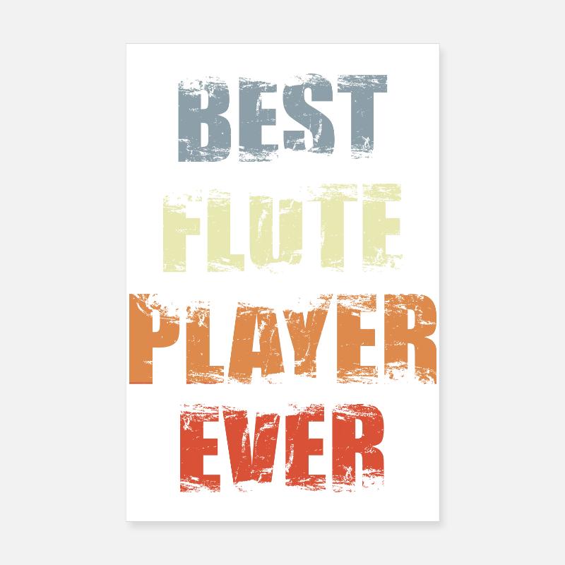 Bester Flötist Poster 20x30 cm