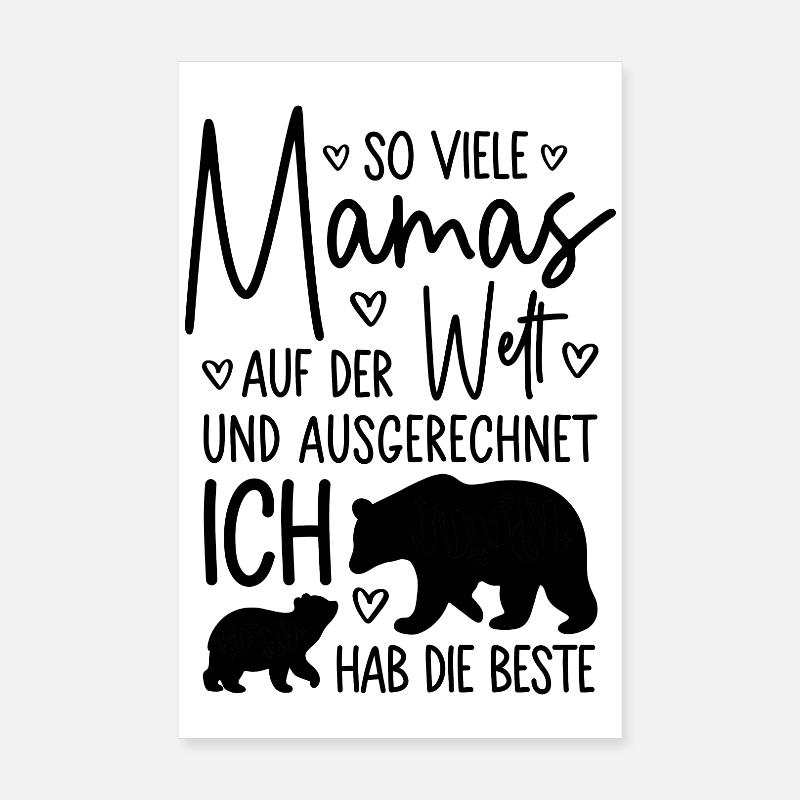 So viele Mamas Beste Mama Baby Muttertag Geschenk Poster 20x30 cm
