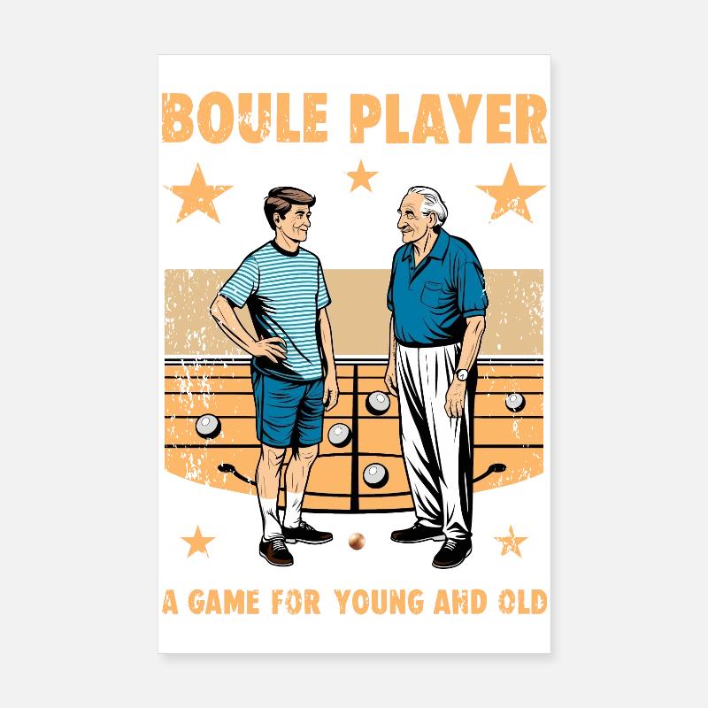 Boule player Poster 8" x 12" (20x30 cm)