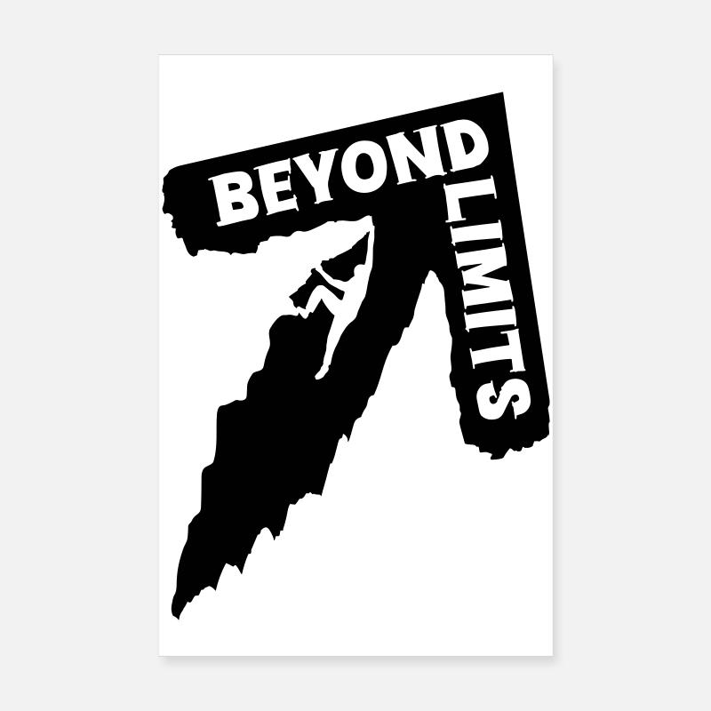 Beyond Limits - Climber [Black] Poster 8" x 12" (20x30 cm)