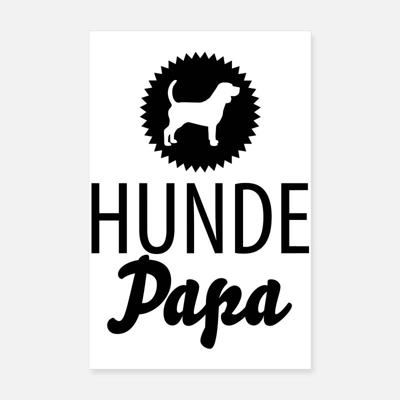 Papa chien Poster 20 x 30 cm