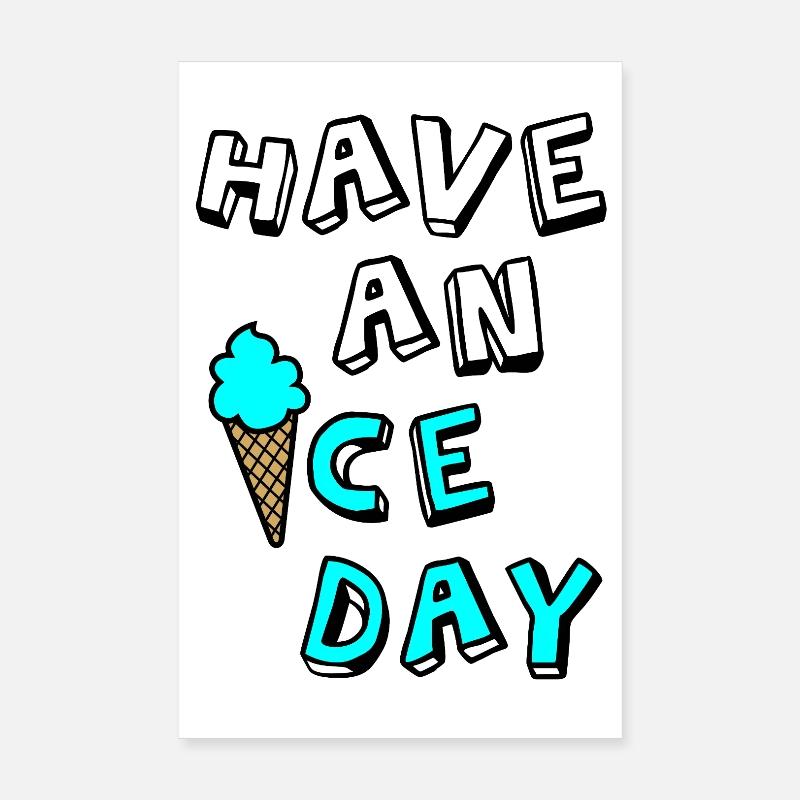 Cream Comic Summer Holiday Cool Sayings Cream Fun Poster 8" x 12" (20x30 cm)