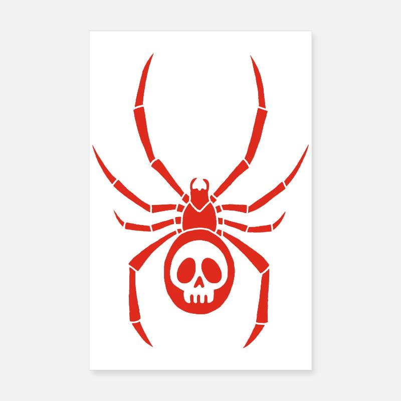 Red spider mite and skull Poster 8" x 12" (20x30 cm)