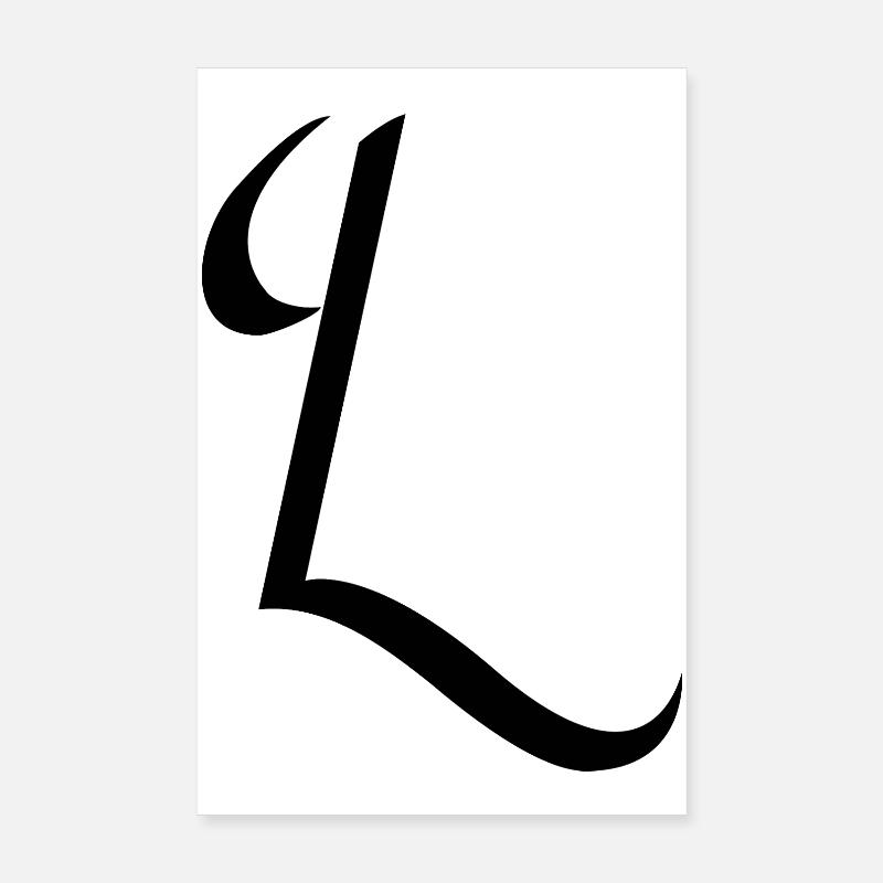 Letter L, name, the letter L Poster 8" x 12" (20x30 cm)