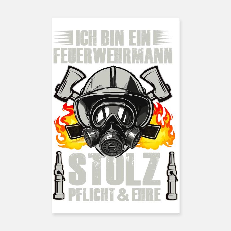 Feuerwehrheld Stolz und Pflicht 112 Poster 20x30 cm