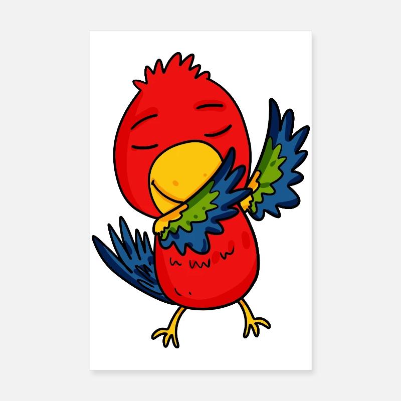 Motif de perroquet coloré Poster 20 x 30 cm