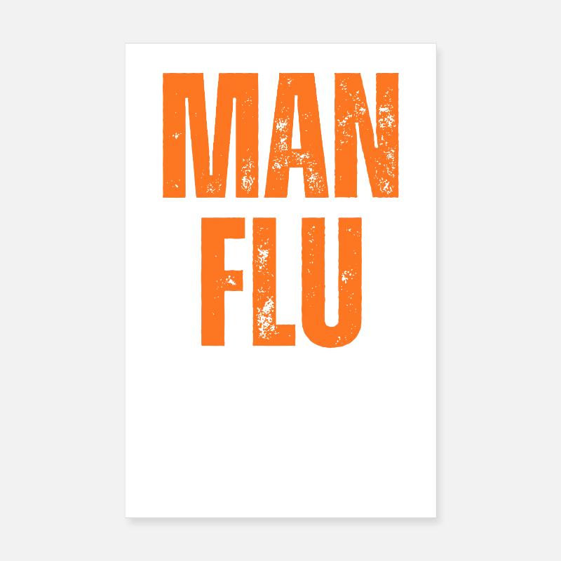 Bold Man Grippe Stay Tough Statement Poster 20x30 cm