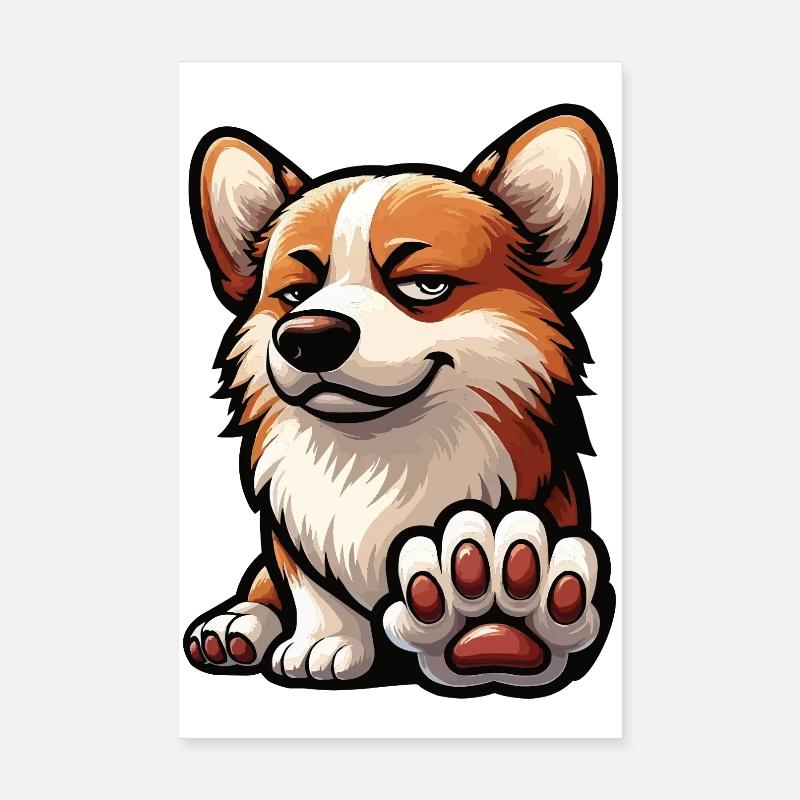 Corgi Corgis Welsh Corgi Corgi Owners Corgis Poster 8" x 12" (20x30 cm)