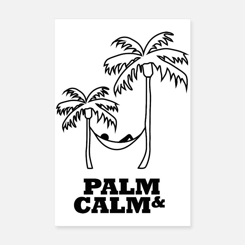 Palm Calm Palm Canopy Hammock Poster 8" x 12" (20x30 cm)