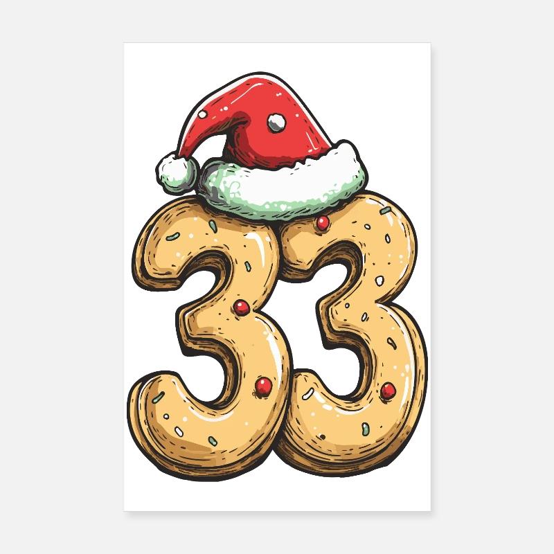 Biscuit de Noël à 33 chiffres Poster 20 x 30 cm
