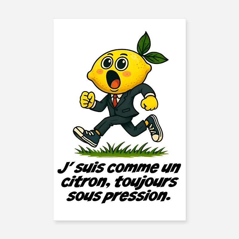 Citron sous pression courant en Costume Poster 20 x 30 cm