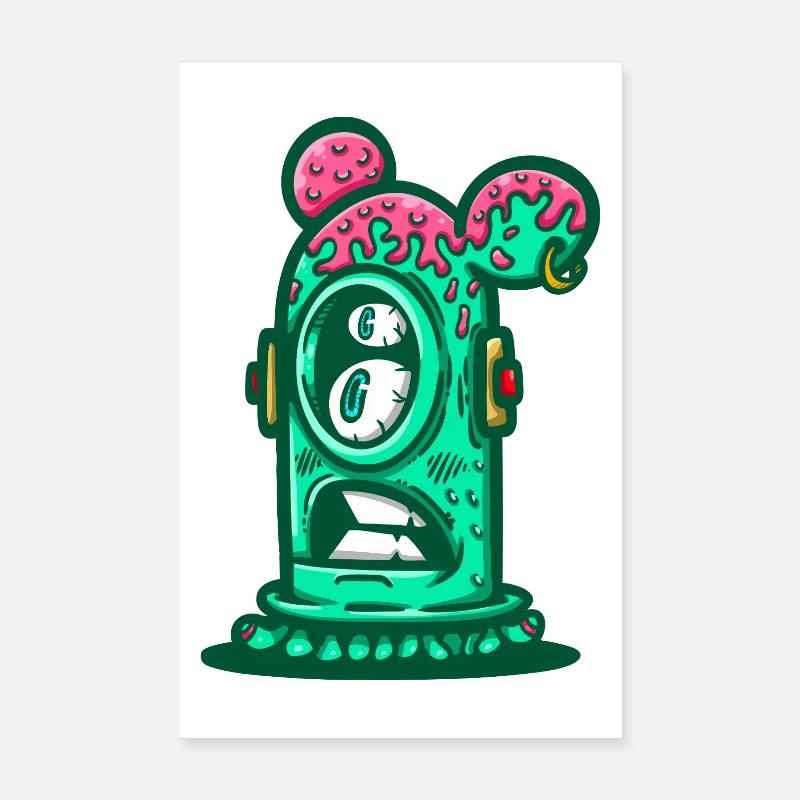 Kanal-Neon-Monster Poster 20x30 cm