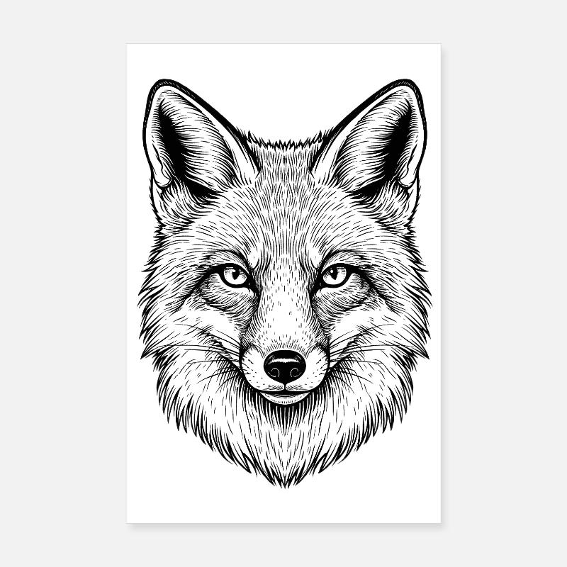 Fox Poster 8" x 12" (20x30 cm)