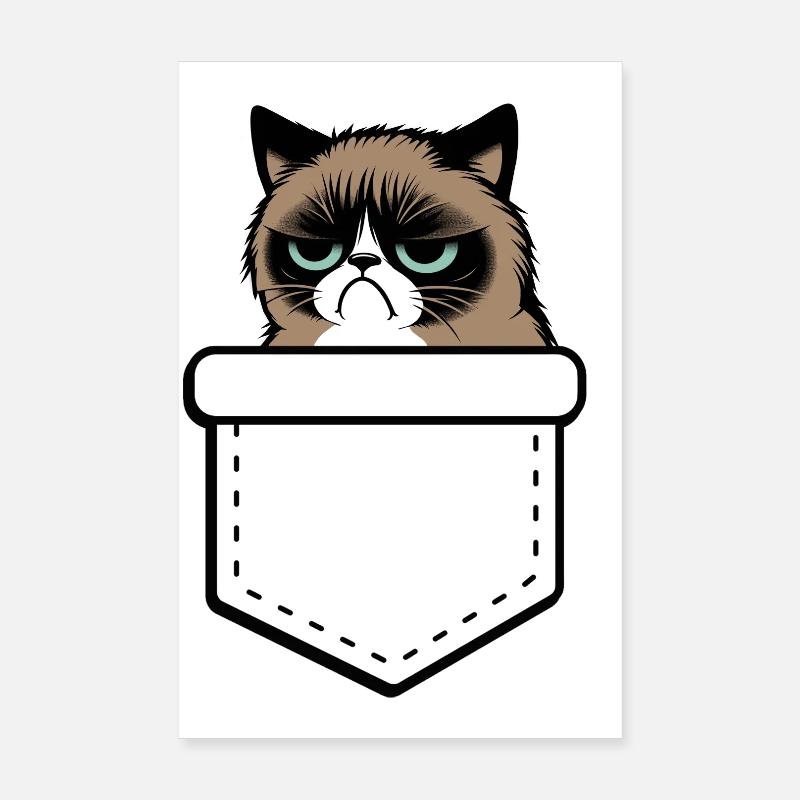 grumpy - Poster 20 x 30 cm - blanc